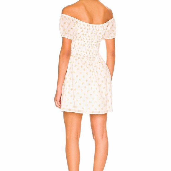 Faithfull The Brand Viola Mini Cairo Floral Puff Sleeve Dress - Picture 2 of 3